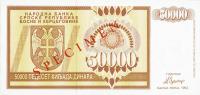 p140s from Bosnia and Herzegovina: 50000 Dinara from 1993